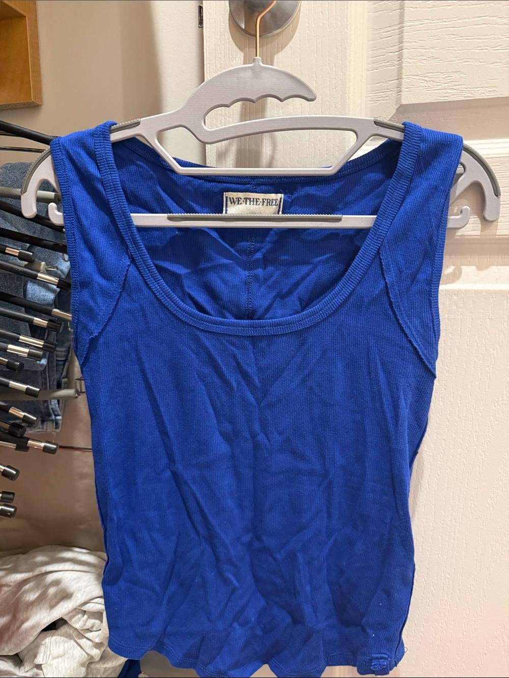 We The Free Cobalt Blue Scoop Neck Tank